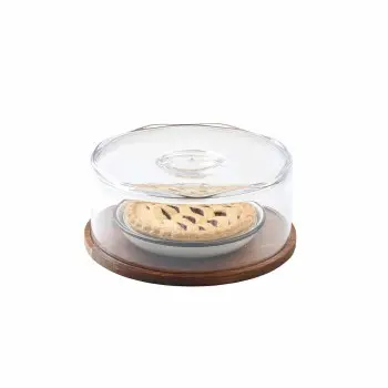 Tablecraft Acacia Collection Round Cake Plate 12.5"x12.5"x.0625" - Acacia Wood