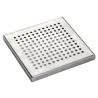 Tablecraft Square 2-Piece Drip Tray 9.5 Oz. 6"x6"x.625" - Stainless Steel (18/0)