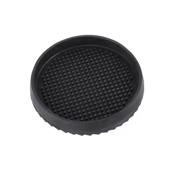 Tablecraft Round Drip Tray Black 6.8125"x6.8125"x1.0625" - Thermo Plastic Rubber (TPR)