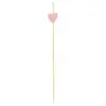Tablecraft Decorative Picks - Hearts .5"x.25"x4.5" - Combo: Bamboo & Pinewood Pack of 100 - Set of 12