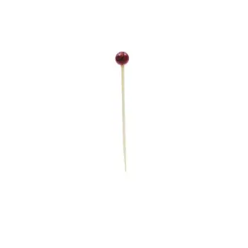 Tablecraft Sport Picks - Basketball .5"x.5"x4.5" - Combo: Bamboo & Pinewood - Set of 12