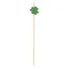 Tablecraft Decorative Picks - Shamrock .625"x.25"x4.5" - Natural Bamboo Pack of 100 - Set of 12