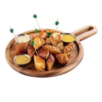 Tablecraft Decorative Picks - Shamrock .625"x.25"x4.5" - Natural Bamboo Pack of 100 - Set of 12