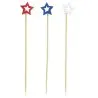 Tablecraft Decorative Picks - Stars in Red - White and Blue .625"x.25"x4.5" - Natural Bamboo Pack of 100 - 12 Pack