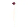 Tablecraft Sport Picks - Football .75"x.5"x4.5" - Combo: Bamboo & Pinewood - Set of 12