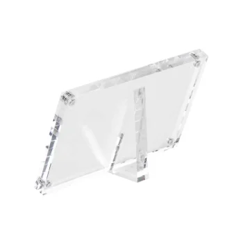 Tablecraft Rectangular Magnetic Card Holder Clear 4"x1.25"x2.5" - Acrylic (w/ Inset Magnets)