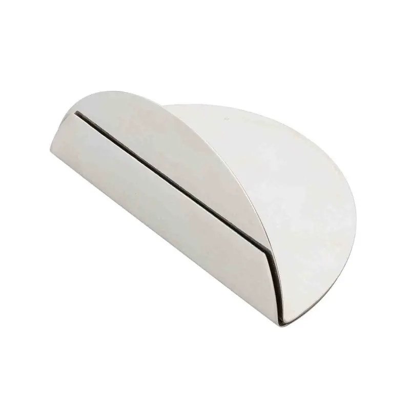 Tablecraft Half Moon Card Holder 3.5"x2"x1.5" - Stainless Steel (200 Series)