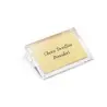Tablecraft Angled Rectangular Magnetic Card Holder Clear 6"x1.4"x3.875" - Acrylic (w/ Inset Magnets)
