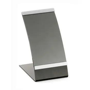 Tablecraft Curved Menu Holder Clear 4.0625"x4.625"x7" - Acrylic Fits 4x6+ sheet