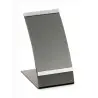 Tablecraft Curved Menu Holder Clear 4.0625"x4.625"x7" - Acrylic Fits 4x6+ sheet