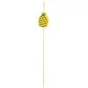 Tablecraft Decorative Picks - Pineapple .625"x.25"x4.5" - Combo: Bamboo & Pinewood Pack of 100 - Set of 12