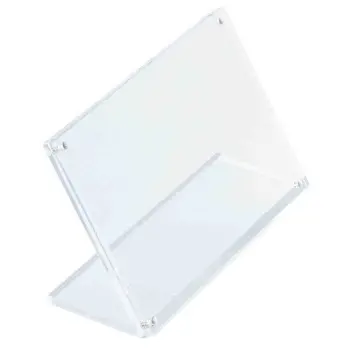 Tablecraft Rectangular Acrylic Sign Holder with Magnets Clear 5.75"x2.5"x4" - Acrylic (w/ Inset Magnets)