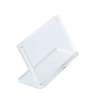 Tablecraft Rectangular Acrylic Sign Holder with Magnets Clear 3.5"x2"x2.5" - Acrylic (w/ Inset Magnets)