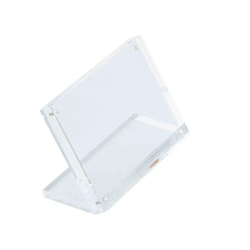 Tablecraft Rectangular Acrylic Sign Holder with Magnets Clear 3.5"x2"x2.5" - Acrylic (w/ Inset Magnets)