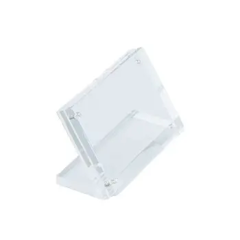Tablecraft Rectangular Acrylic Sign Holder with Magnets Clear 2.5"x1.25"x1.75" - Acrylic (w/ Inset Magnets)