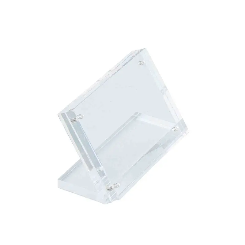 Tablecraft Rectangular Acrylic Sign Holder with Magnets Clear 2.5"x1.25"x1.75" - Acrylic (w/ Inset Magnets)
