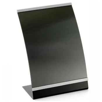 Tablecraft Curved Menu Holder Clear 11.75"x8.5"x4.5" - Acrylic Fits 8x11+ sheet