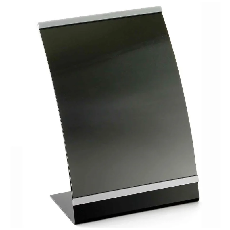 Tablecraft Curved Menu Holder Clear 11.75"x8.5"x4.5" - Acrylic Fits 8x11+ sheet