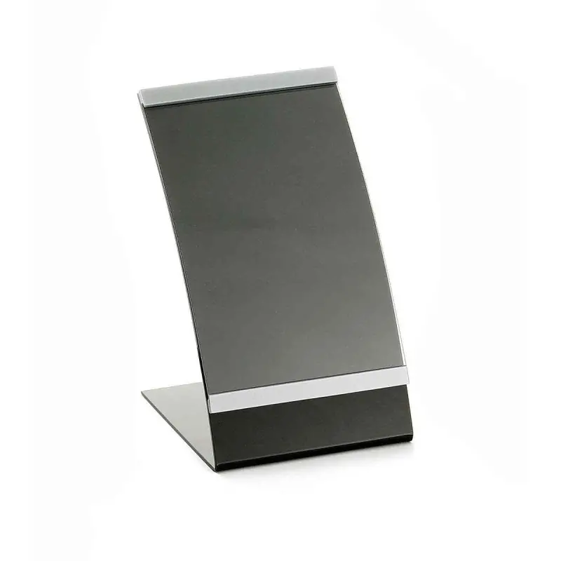 Tablecraft Curved Menu Holder Clear 5.5"x8.5"x4" - Acrylic Fits 5x7+ sheet