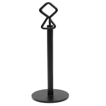 Tablecraft Card Holder Black 2"x2"x6" - Powder Coated (Over Metal - Black)