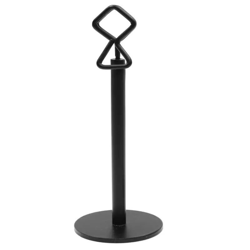 Tablecraft Card Holder Black 2"x2"x6" - Powder Coated (Over Metal - Black)