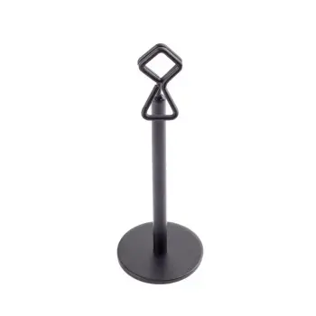 Tablecraft Card Holder Black 2"x2"x6" - Powder Coated (Over Metal - Black)