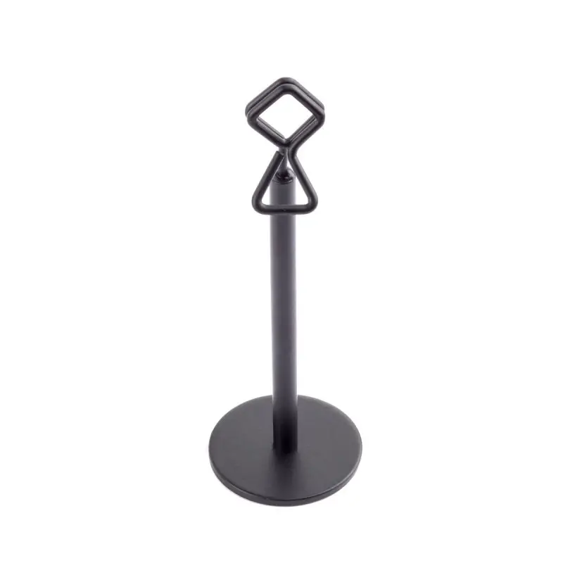 Tablecraft Card Holder Black 2"x2"x6" - Powder Coated (Over Metal - Black)