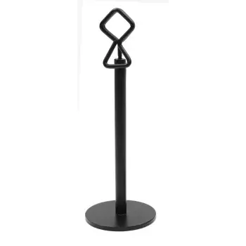 Tablecraft Card Holder Black 2.2"x2.2"x8" - Powder Coated (Over Metal - Black)