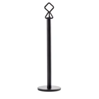Tablecraft Card Holder Black 2.2"x2.2"x8" - Powder Coated (Over Metal - Black)
