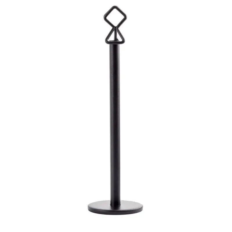 Tablecraft Card Holder Black 2.2"x2.2"x8" - Powder Coated (Over Metal - Black)