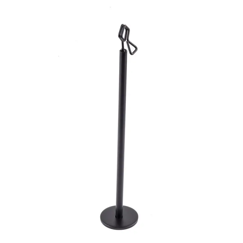 Tablecraft Card Holder Black 2.2"x2.2"x12" - Powder Coated (Over Metal - Black)