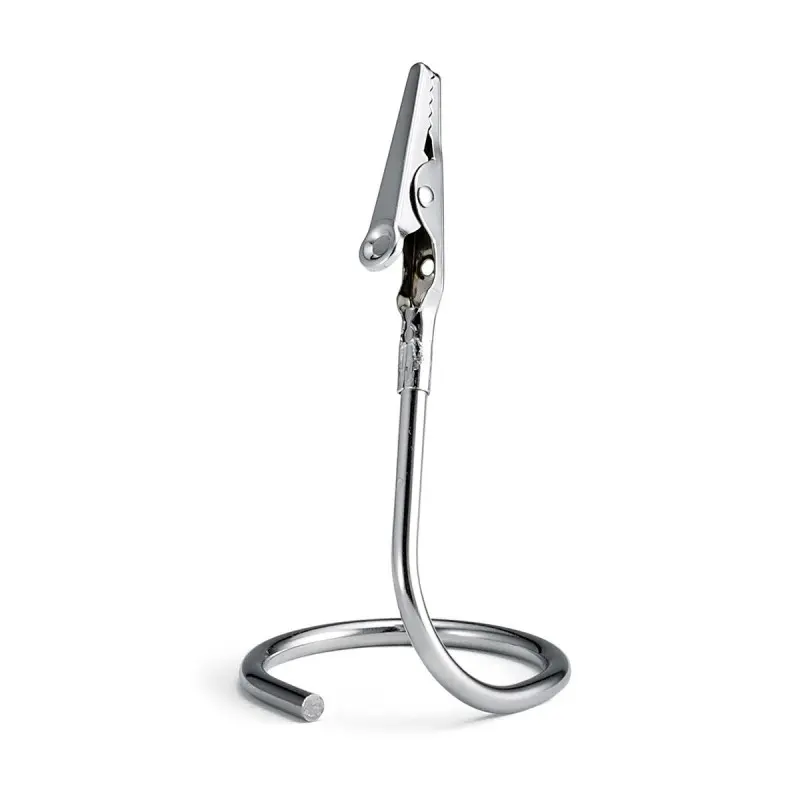 Tablecraft Round Card Holder 2"x2"x3.5" - Chrome Plated (Over Steel)