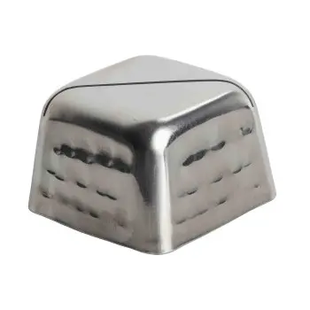 Tablecraft Square Card Holder 2"x2"x1.375" - Stainless Steel (200 Series) Hammered Texture