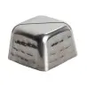 Tablecraft Square Card Holder 2"x2"x1.375" - Stainless Steel (200 Series) Hammered Texture