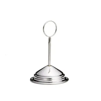 Tablecraft Card Holder 3.75"x3.75"x6" - Chrome Plated (Over Metal)