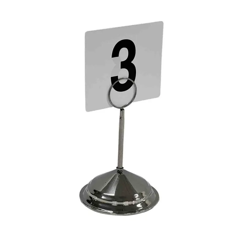 Tablecraft Card Holder 3.75"x3.75"x6" - Chrome Plated (Over Metal)