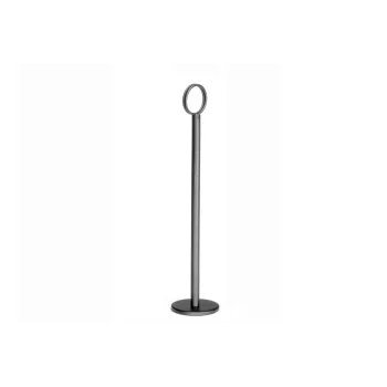 Tablecraft Card Holder Black 2.25"x2.25"x8" - Black Powder Coated Steel