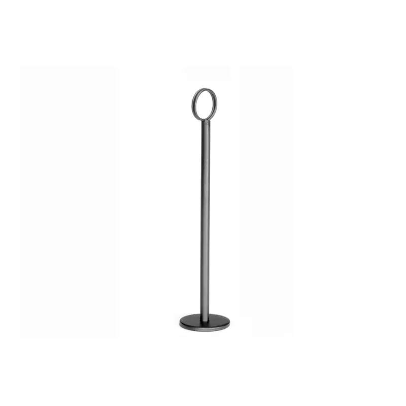 Tablecraft Card Holder Black 2.25"x2.25"x8" - Black Powder Coated Steel
