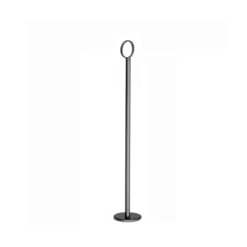 Tablecraft Card Holder Black 2.75"x2.75"x15.125" - Black Powder Coated Steel