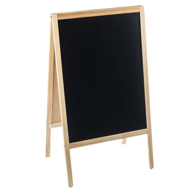 Tablecraft A-Frame Board Floor Sign 24"x25"x41" - Wood (Paulownia) - 21.5 x 29.75" Chalkboard