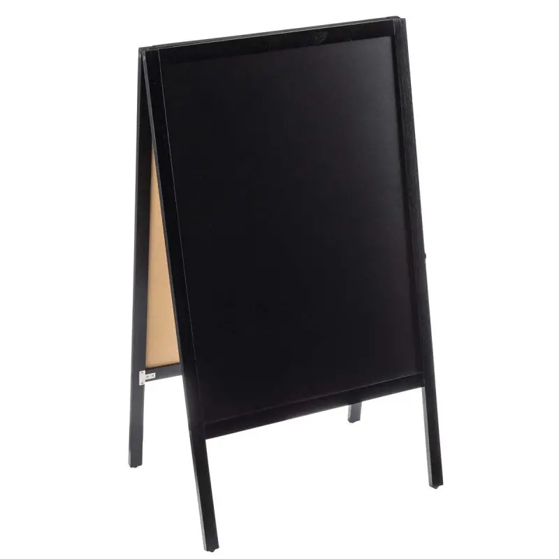 Tablecraft A-Frame Board Floor Sign Black 24"x25"x41" - Wood (Painted) - 21.5 x 29.75" Chalkboard