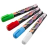 Tablecraft Assorted Markers .75"x.75"x5.5" - Ink Pack of 4- White - Blue - Green - Red