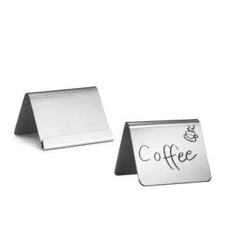Tablecraft Tent Table Tent 2.5"x2.25"x1.75" - Stainless Steel (200 Series)