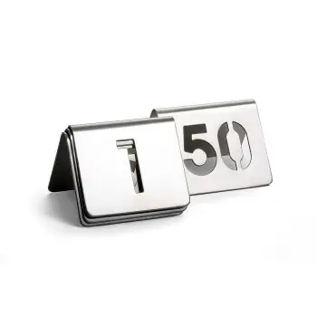 Tablecraft Table Tent - Milk 2.5"x2.75"x1.875" - Stainless Steel (200 Series)