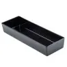 Tablecraft Simple Solutions Half Long Straight-Sided Bowl 5 Qts Black 19"x6.375"x3" - Melamine
