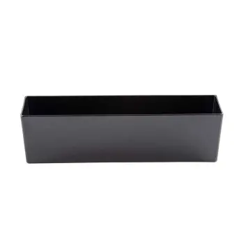 Tablecraft Simple Solutions Half Long Straight-Sided Bowl 5 Qts Black 19"x6.375"x3" - Melamine