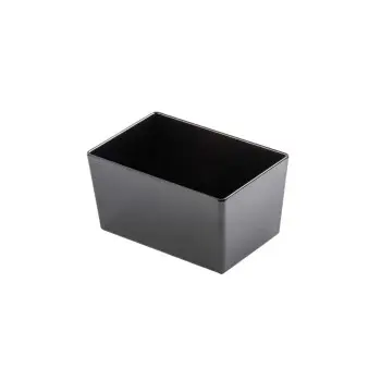 Tablecraft Simple Solutions Half Size Straight-Sided Bowl 5.25 Qts Black 12.75"x9.5"x3" - Melamine