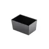 Tablecraft Simple Solutions Half Size Straight-Sided Bowl 5.25 Qts Black 12.75"x9.5"x3" - Melamine