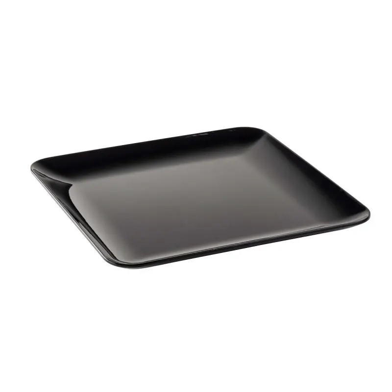 Tablecraft Sierra Collection Square Serving Platter Black 14"x14"x1.25" - Melamine