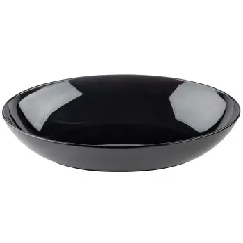 Tablecraft Sierra Collection Oval Bowl 6.5 Qts Black 18"x12.5"x3.625" - Melamine